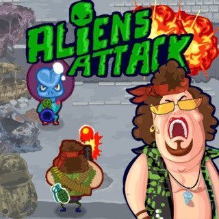 Play Aliens Attack  🕹️ 🏃