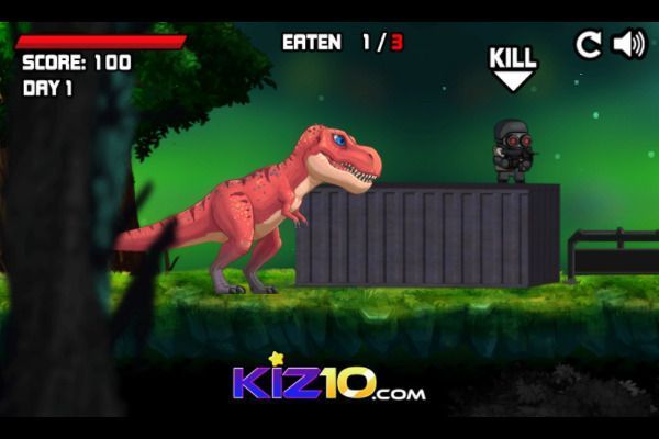 Angry Rex Online 🕹️ 🏃 | Free Arcade Action Browser Game - Image 1