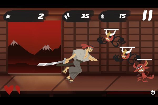 Samurai Rampage 🕹️ 🏃 | Jogo de navegador arcade de ação - Imagem 2