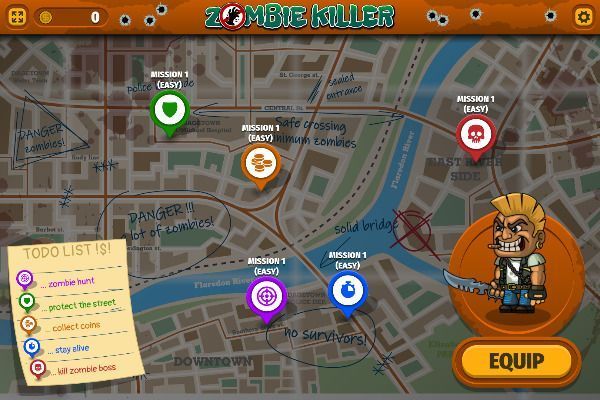 Zombie Killer 🕹️ 🏃 | Arcade Action Kostenloses Browserspiel - Bild 1