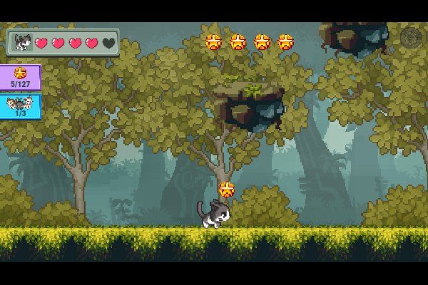 Cute Cat's Adventures 🕹️ 🗡️ | Juego de navegador arcade de aventura - Imagen 2