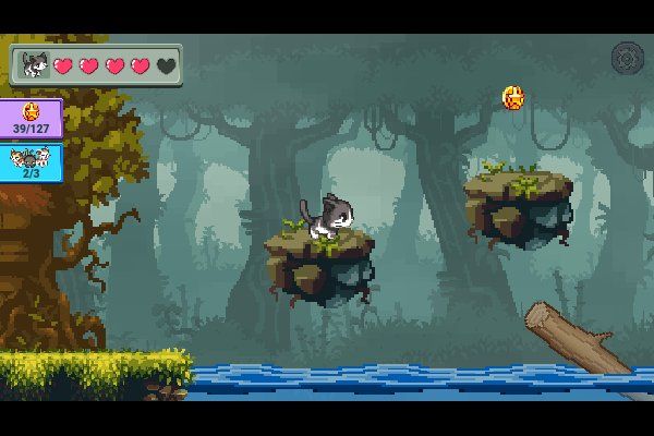 Cute Cat's Adventures 🕹️ 🗡️ | Juego de navegador arcade de aventura - Imagen 3