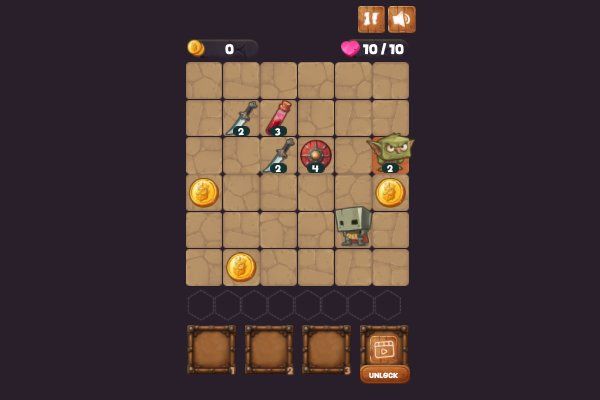 Squarehead Hero 🕹️ 🗡️ | Jogo de navegador de aventura de estratégia - Imagem 1