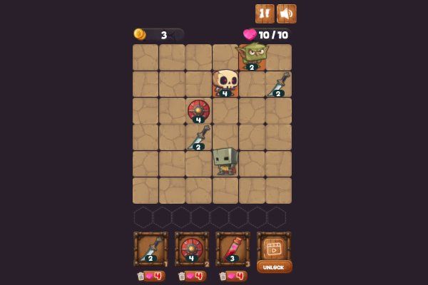 Squarehead Hero 🕹️ 🗡️ | Jogo de navegador de aventura de estratégia - Imagem 2