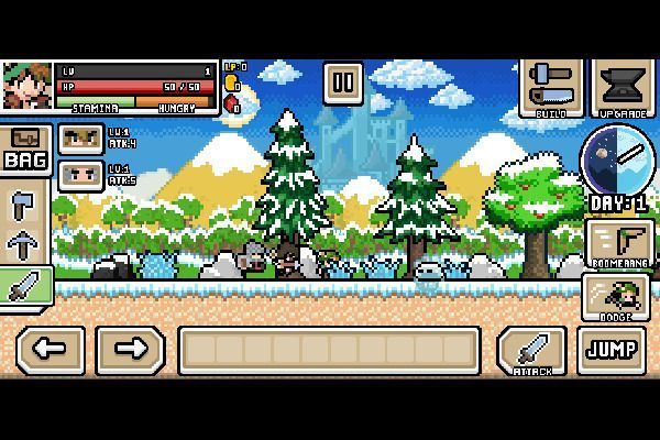 Ultra Pixel Survive Winter Coming 🕹️ 🗡️ | Gioco per browser di avventura arcade - Immagine 2
