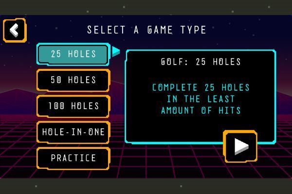 Arcade Golf NEON 🕹️ 👾 | Gioco per browser arcade di abilità - Immagine 1