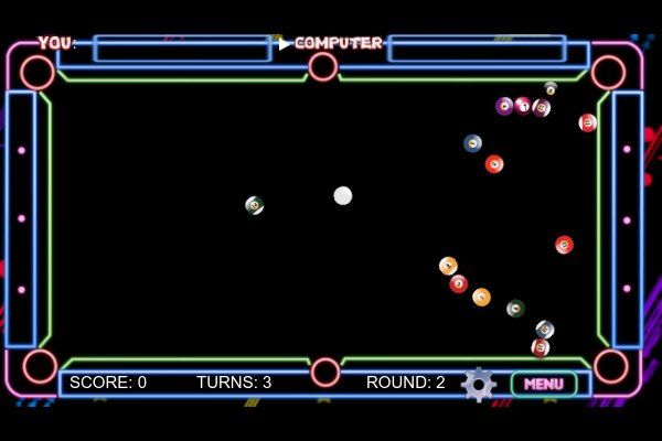 Billiard Neon 🕹️ 👾 | Jeu de navigateur d'arcade d'adresse - Image 2