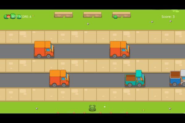 Frogie Cross The Road 🕹️ 👾 | Jeu de navigateur d'adresse d'arcade - Image 1