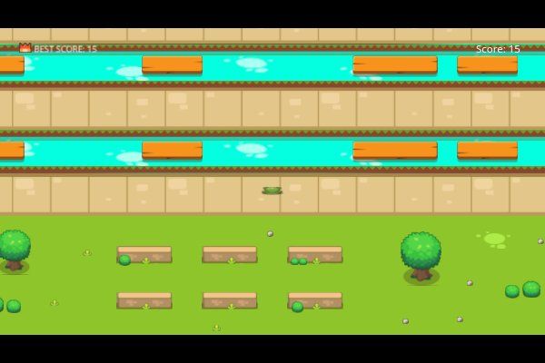 Frogie Cross The Road 🕹️ 👾 | Free Skill Arcade Browser Game - Image 2