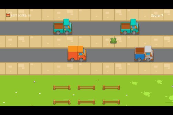 Frogie Cross The Road 🕹️ 👾 | Free Skill Arcade Browser Game - Image 3