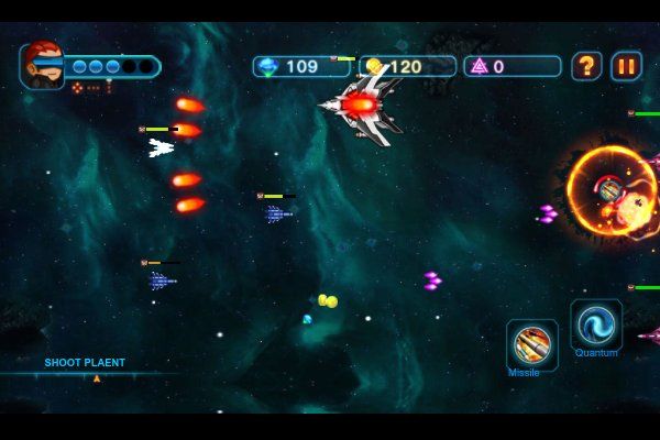 Galaxy Fleet Time Travel 🕹️ 👾 | Free Arcade Action Browser Game - Image 3