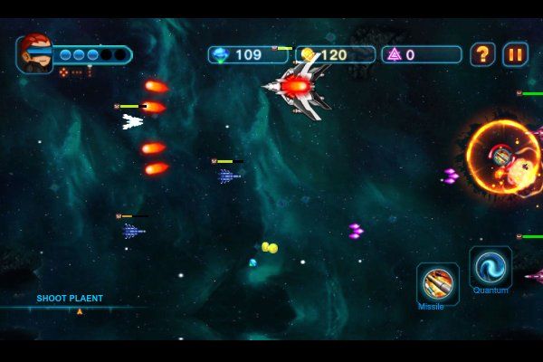 Galaxy Fleet Time Travel 🕹️ 👾 | Juego de navegador arcade de acción - Imagen 3