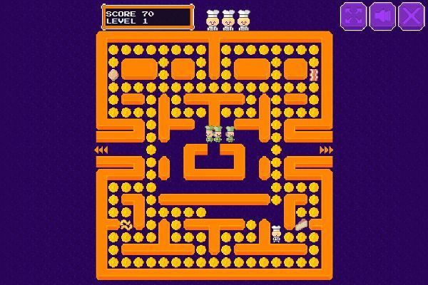 Pac Chef 🕹️ 👾 | Geschicklichkeit Arcade Kostenloses Browserspiel - Bild 1