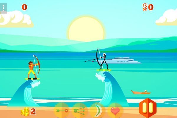 Surfer Archers 🕹️ 👾 | Free Skill Arcade Browser Game - Image 2