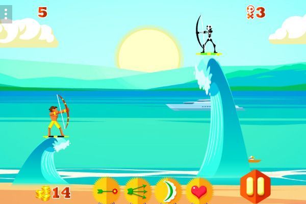 Surfer Archers 🕹️ 👾 | Jogo de navegador de habilidade arcade - Imagem 3