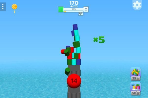 Tower Crash 3D 🕹️ 👾 | Free Skill Physics Browser Game - Image 1