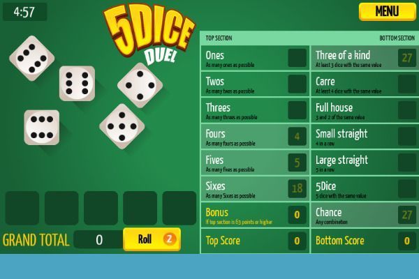 5 Dice Duel 🕹️ 🎲 | Jogo de navegador de estratégia de tabuleiro - Imagem 1