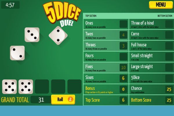 5 Dice Duel 🕹️ 🎲 | Jogo de navegador de estratégia de tabuleiro - Imagem 3