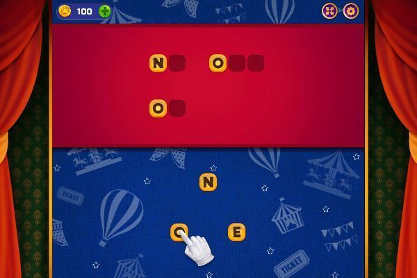 Circus Words 🕹️ 🎲 | Free Puzzle Board Browser Game - Image 1