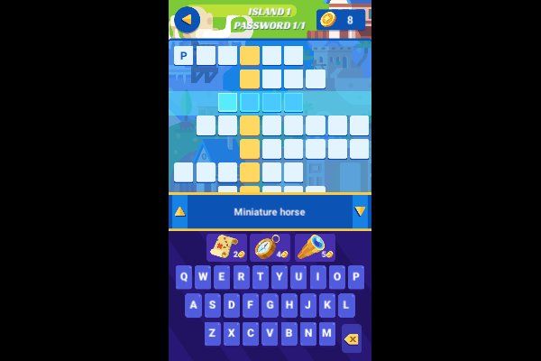 Crossword Island 🕹️ 🎲 | Free Puzzle Board Browser Game - Image 1