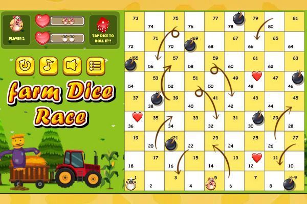 Farm Dice Race 🕹️ 🎲 | Casual Brettspiel Kostenloses Browserspiel - Bild 1
