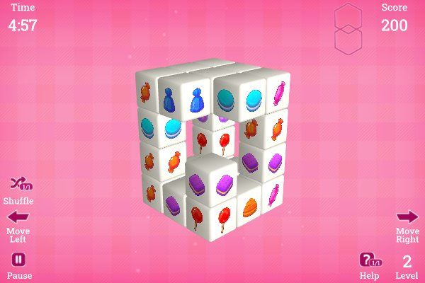 Mahjong 3D Candy 🕹️ 🎲 | Jeu de navigateur de puzzle de société - Image 3