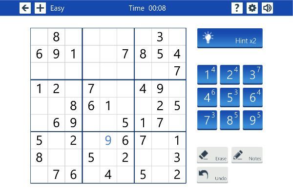 Microsoft Sudoku 🕹️ 🎲 | Free Logic Board Browser Game - Image 1