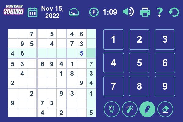 New Daily Sudoku 🕹️ 🎲 | Jogo de navegador de tabuleiro de lógica - Imagem 1
