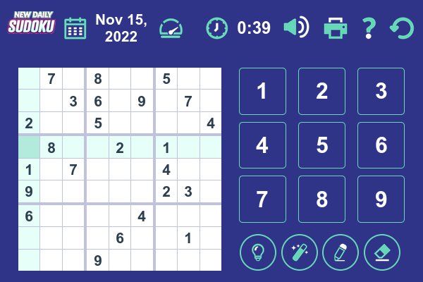 New Daily Sudoku 🕹️ 🎲 | Brettspiel Logik Kostenloses Browserspiel - Bild 3