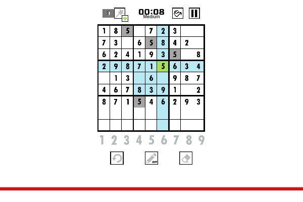 Sudoku Classic 🕹️ 🎲 | Brettspiel Geschicklichkeit Kostenloses Browserspiel - Bild 2