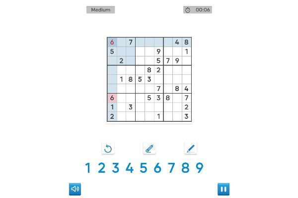 Sudoku Royal 🕹️ 🎲 | Brettspiel Puzzle Kostenloses Browserspiel - Bild 2