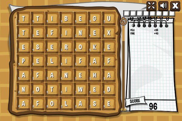 Waffle 🕹️ 🎲 | Free Puzzle Board Browser Game - Image 3