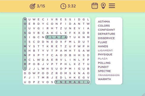 Word Search 🕹️ 🎲 | Brettspiel Puzzle Kostenloses Browserspiel - Bild 2