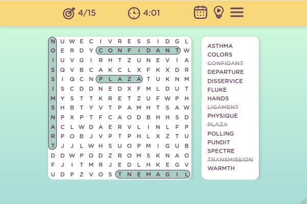 Word Search 🕹️ 🎲 | Gioco per browser da tavolo rompicapo - Immagine 3