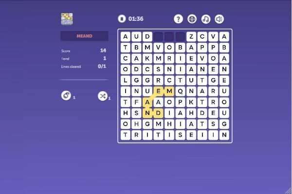 Word Swipe 🕹️ 🎲 | Juego de navegador de mesa rompecabezas - Imagen 3