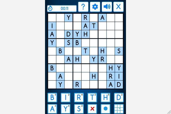 Wordoku 🕹️ 🎲 | Puzzle Brettspiel Kostenloses Browserspiel - Bild 2
