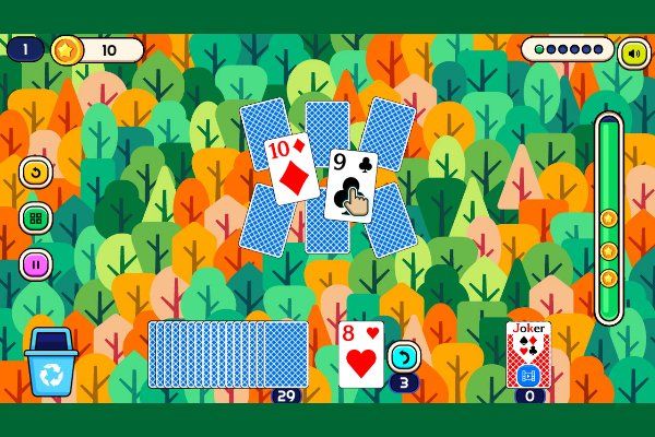 Autumn Solitaire Tripeaks 🕹️ 🃏 | Free Puzzle Cards Browser Game - Image 1