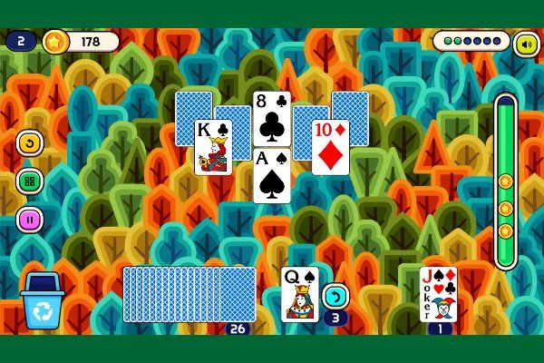 Autumn Solitaire Tripeaks 🕹️ 🃏 | Juego de navegador rompecabezas de cartas - Imagen 2