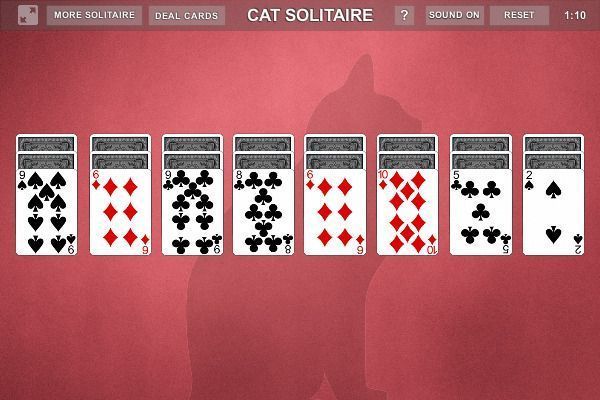 Cat Solitaire 🕹️ 🃏 | Jogo de navegador de cartas - Imagem 1