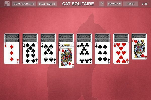 Cat Solitaire 🕹️ 🃏 | Jeu de navigateur de cartes - Image 3