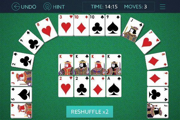 Crescent Solitaire 🕹️ 🃏 | Free Cards Browser Game - Image 2