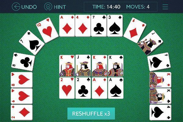 Crescent Solitaire 🕹️ 🃏 | Free Cards Browser Game - Image 3