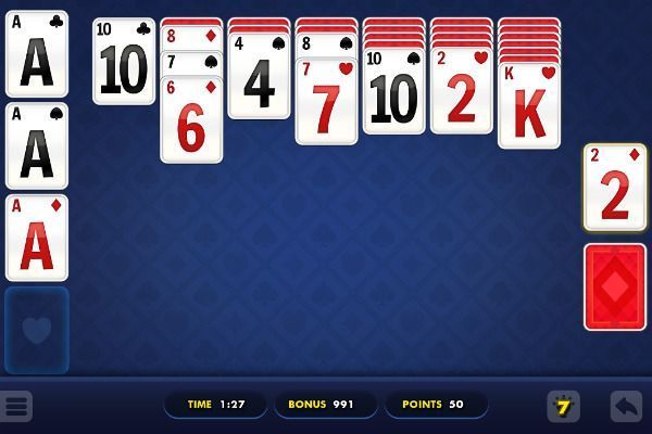 Daily Solitaire Blue 🕹️ 🃏 | Jogo de navegador de cartas de quebra-cabeças - Imagem 2