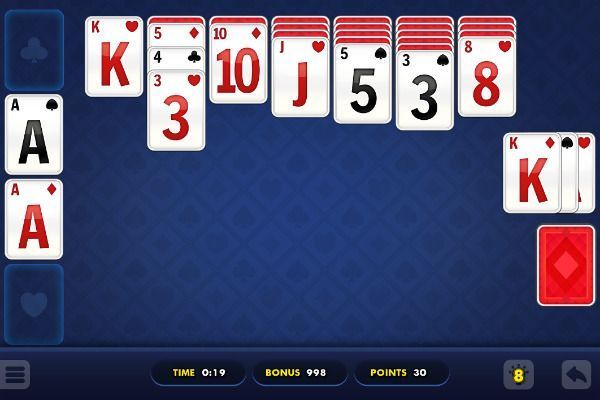 Daily Solitaire Blue 🕹️ 🃏 | Jogo de navegador de cartas de quebra-cabeças - Imagem 3