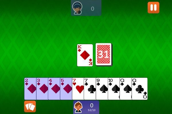 Gin Rummy Classic 🕹️ 🃏 | Juego de navegador de cartas de habilidad - Imagen 2