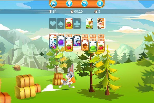 Happy Farm Solitaire 🕹️ 🃏 | Jogo de navegador de quebra-cabeças de cartas - Imagem 2