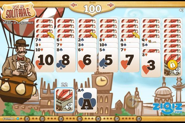 Hot Air Solitaire 🕹️ 🃏 | Gioco per browser di carte rompicapo - Immagine 1