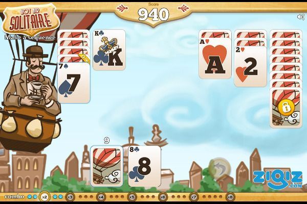 Hot Air Solitaire 🕹️ 🃏 | Gioco per browser di carte rompicapo - Immagine 3