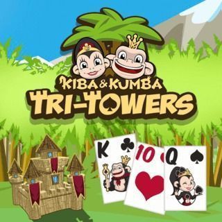 Play Kiba & Kumba Tri Towers Solitaire  🕹️ 🃏