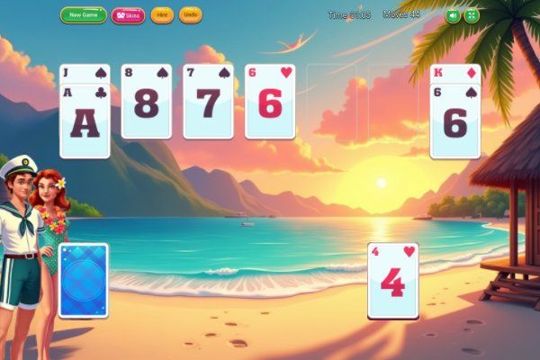 Palm Island Solitaire 🕹️ 🃏 | Jogo de navegador de quebra-cabeças de cartas - Imagem 3